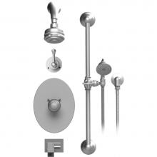 Rubinet T26FMLGDGD - Temperature Control Shower With Two Way Diverter & Shut-Off, With One Seperate Volume Control,