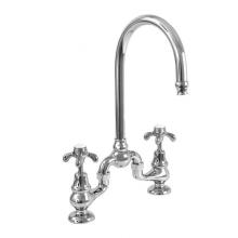 Sigma 7.57481030.80 - Sancerre Bridge Kitchen/Bar Faucet with 481 Drop Cross Handle in Sable Bronze