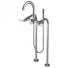 Santec 7051HN97 - Floor Mount Tub Filler W/ Hn Handle And Hand Shower