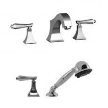 Santec 9255DC97-TM - Roman Tub Filler Set With Hand Held Shower With ''Dc'' Handles - (Uses P0003 V