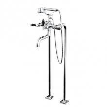 Santec 7050DB10 - Floor Mount Tub Filler with Hand Shower