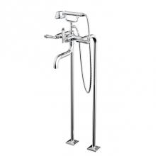 Santec 7050DC10 - Floor Mount Tub Filler with Hand Shower