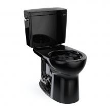 Toto CST775CSF#51 - Toto® Drake® Two-Piece Round 1.6 Gpf Universal Height Tornado Flush® Toilet, Ebony