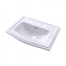 Toto LT781.8#01 - Toto® Clayton® Rectangular Self-Rimming Drop-In Bathrrom Sink For 8 Inch Center Faucets,