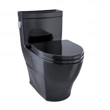 Toto MS624124CEF#51 - TOTO Legato WASHLET+ One-Piece Elongated 1.28 GPF Universal Height Skirted Toilet, Ebony