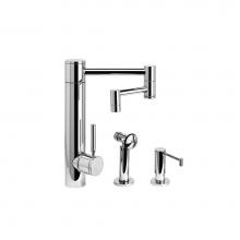 Waterstone 3600-12-2-WB - Hunley Kitchen Faucet - 12'' Articulated Spout - 2Pc. Suite