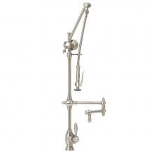 Waterstone 4410-18-4-WB - Traditional Gantry Pulldown Faucet - 18'' Articulated Spout - 4Pc. Suite