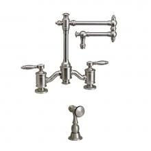 Waterstone 6100-12-CLZ - Waterstone Towson Bridge Faucet - 12'' Articulated Spout - Lever Handles