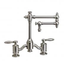 Waterstone 6100-12-SB - Waterstone Towson Bridge Faucet - 12'' Articulated Spout - Lever Handles