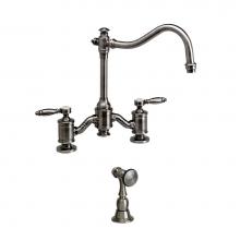 Waterstone 6200-1-SG - Waterstone Annapolis Bridge Faucet - Lever Handles w/ Side Spray