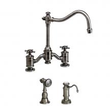 Waterstone 6250-2-WB - Annapolis Bridge Faucet - Cross Handles - 2Pc. Suite