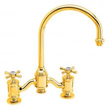 Waterstone 6350-PG - Waterstone Hampton Bridge Faucet - Cross Handles