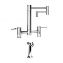 Waterstone 7600-12-1-WB - Hunley Bridge Faucet - 12'' Articulated Spout W/ Side Spray