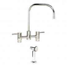 Waterstone 7825-1-SG - Waterstone Fulton Bridge Faucet w/ Side Spray