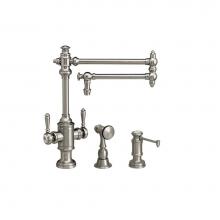 Waterstone 8010-18-2-WB - Towson Two Handle Kitchen Faucet - 18'' Articulated Spout - 2Pc. Suite