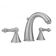 Jaclo 5460-T639-836-PCH - Cranford Faucet with Ball Lever Handles and Fully Polished and Plated Pop-Up Drain