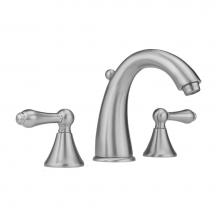 Jaclo 5460-T646-836-PCH - Cranford Faucet with Regency Lever Handles and Fully Polished and Plated Pop-Up Drain