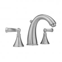 Jaclo 5460-T647-836-PCH - Cranford Faucet with Ribbon Lever Handles and Fully Polished and Plated Pop-Up Drain