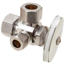 Brasscraft CR3901LX C1 - Mt Dual Outlet Stop - 1/2'' Nom Comp X 1/2'' Od Comp X 3/8'' Od Comp