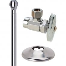 Brasscraft R1912AX C - Faucet Mt Supply Kit - Ang/Riser - 1/2'' Nom Sweat X 3/8'' Od Comp X 12'&