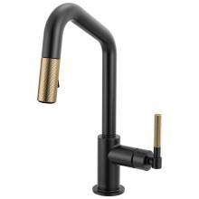 Brizo 63963LF-BLGL - Litze® Pull-Down Prep Faucet with Angle Spout - Knurled Handle