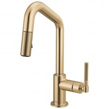 Brizo 63963LF-GL - Litze® Pull-Down Prep Faucet with Angle Spout - Knurled Handle