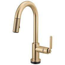 Brizo 64944LF-GL - Litze® Smarttouch Pull-Down Prep Faucet with Arc Spout - Industrial Handle