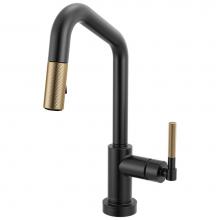 Brizo 64963LF-BLGL - Litze® Smarttouch Pull-Down Prep Faucet with Angle Spout - Knurled Handle