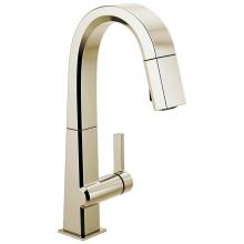 Delta Faucet 9993-PN-DST - Pivotal™ Single Handle Pull Down Bar/Prep Faucet