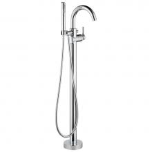 Delta Faucet T4759-FL - Trinsic® Single Handle Floor Mount Tub Filler Trim with Hand Shower