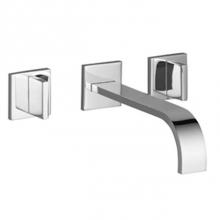 Dornbracht 36712782-000010 - MEM Wall-Mounted Three-Hole Lavatory Mixer Without Drain In Polished Chrome