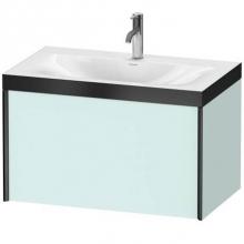 Duravit XV4610OB209P - Duravit XViu One Drawer C-Bonded Wall-Mount Vanity Kit Light Blue