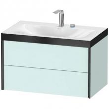 Duravit XV4615EB209P - Duravit XViu Two Drawer C-Bonded Wall-Mount Vanity Kit Light Blue