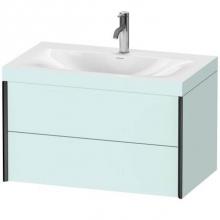 Duravit XV4615OB209C - Duravit XViu Two Drawer C-Bonded Wall-Mount Vanity Kit Light Blue