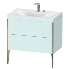 Duravit XV4710EB109C - Duravit XViu Two Drawer C-Bonded Floorstanding Vanity Kit Light Blue