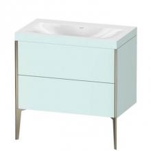 Duravit XV4710NB109C - Duravit XViu Two Drawer C-Bonded Floorstanding Vanity Kit Light Blue