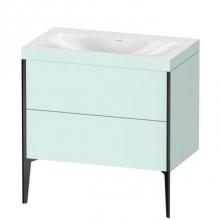 Duravit XV4710NB209C - Duravit XViu Two Drawer C-Bonded Floorstanding Vanity Kit Light Blue