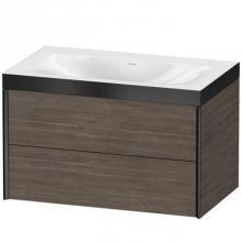 Duravit XV4615NB231P - Duravit XViu Two Drawer C-Bonded Wall-Mount Vanity Kit Silver Pine