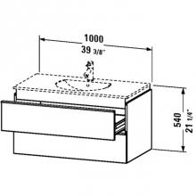 Duravit DN647204343 - DN Vanity unit 545x1000 Basalt