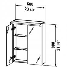 Duravit DN753504949 - DN Mirror cabinet 800x600x270mm Graphite