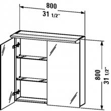 Duravit DN753604949 - DN Mirror cabinet 800x800x270mm Graphite