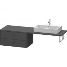 Duravit BR513904949 - Duravit Brioso Low Cabinet for Console  Graphite Matte