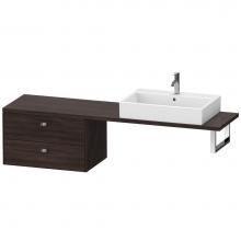 Duravit BR514801053 - Duravit Brioso Low Cabinet for Console  Chestnut Dark