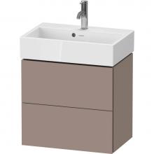 Duravit LC621904343 - L-Cube Two Drawer Wall-Mount Vanity Unit Basalt