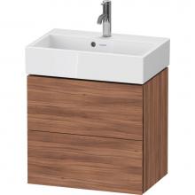 Duravit LC621907979 - L-Cube Two Drawer Wall-Mount Vanity Unit Walnut