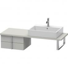 Duravit VE562700707 - Duravit Vero Two Drawer Low Cabinet For Console Concrete Gray