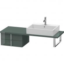 Duravit VE562703838 - Duravit Vero Two Drawer Low Cabinet For Console Dolomite Gray