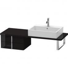 Duravit VE562704040 - Duravit Vero Two Drawer Low Cabinet For Console Black