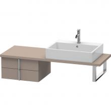 Duravit VE562704343 - Duravit Vero Two Drawer Low Cabinet For Console Basalt