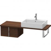 Duravit VE562706969 - Duravit Vero Two Drawer Low Cabinet For Console Walnut Brushed